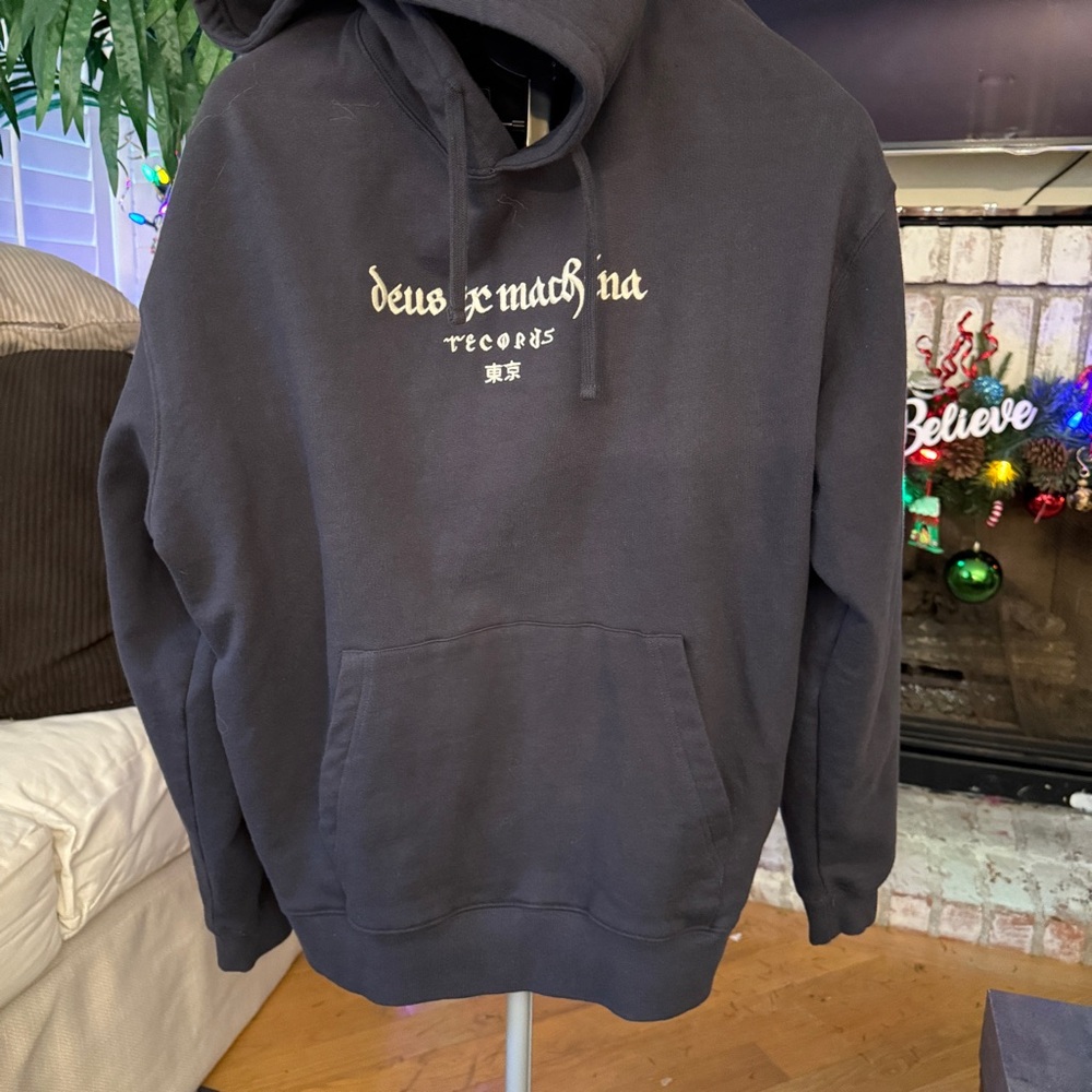 Deus ex machina Records TOKYO Black Hoodie Sweater
